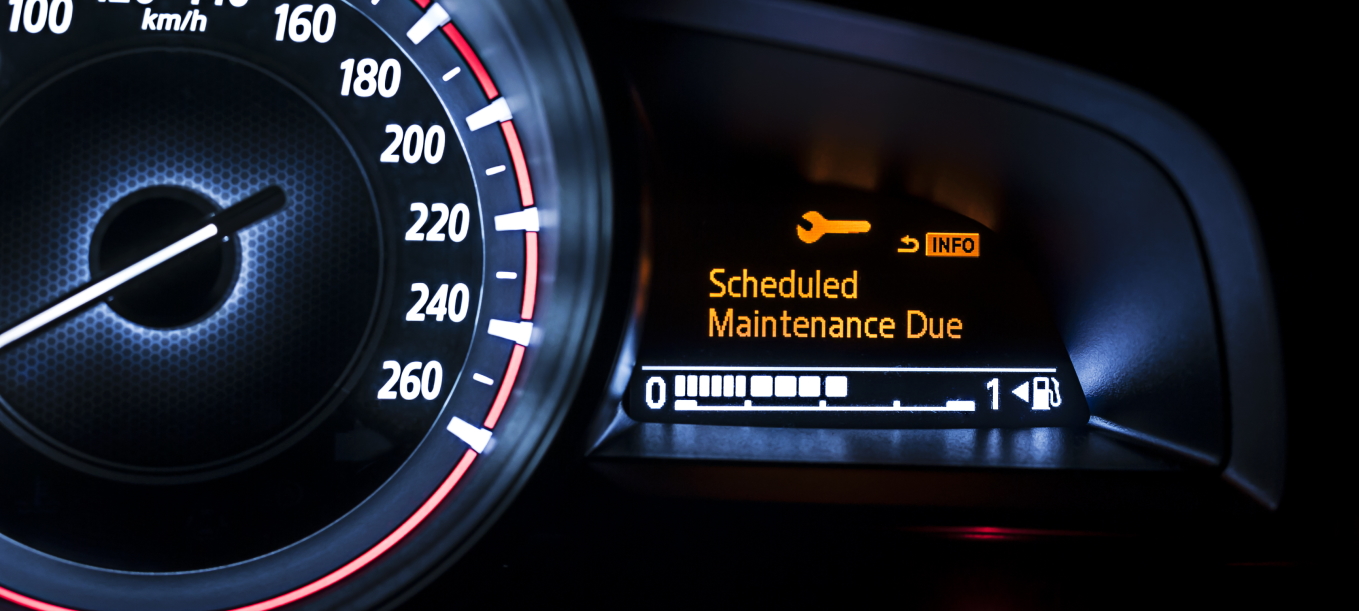 Scheduled Maintenance info in a car